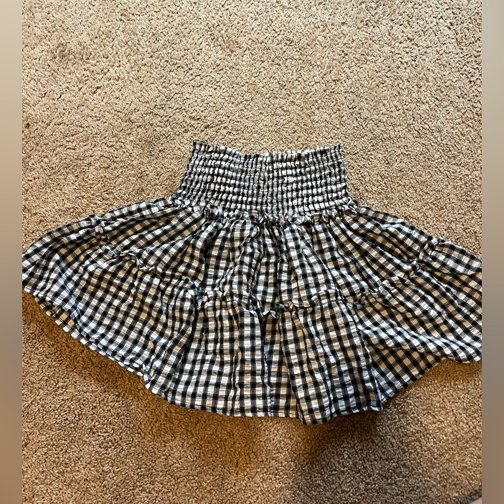 Sincerely Jules Black and White Checkered Mini Skirt